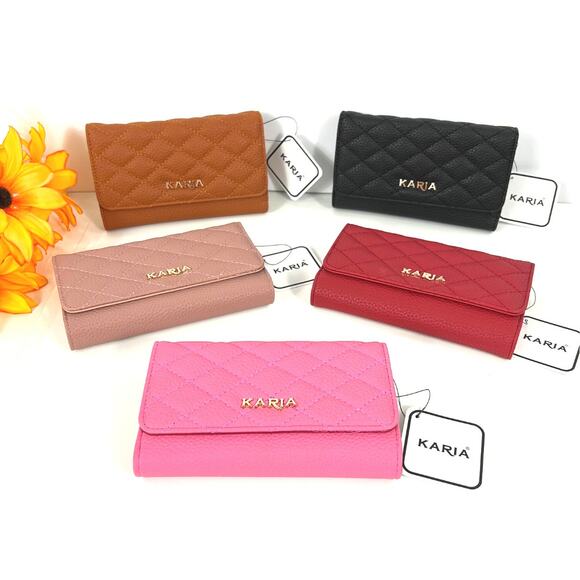 KARIA Women's Cellphone Crossbody Bag Pink Detachable Strap Great for to Her NEW - Picture 10 of 14